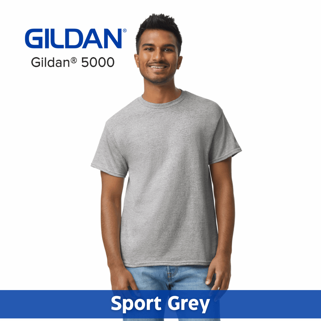 One Color Imprint Front & Back Gildan® 5000 T-shirt 100% Cotton Multiple Colors Available