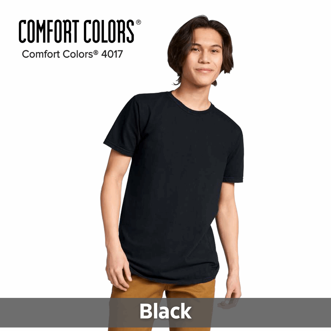 Two Color Imprint Front & Back, Comfort Colors® 4017 T-shirt 100% Preshrunk Cotton, Multiple Colors Available