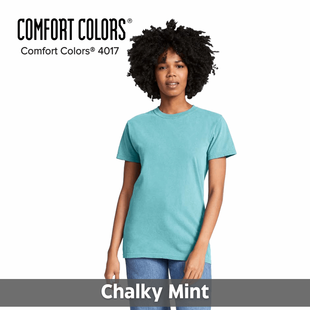 One Color Imprint Comfort Colors® 4017 T-shirt 100% Preshrunk Cotton, Multiple Colors Available