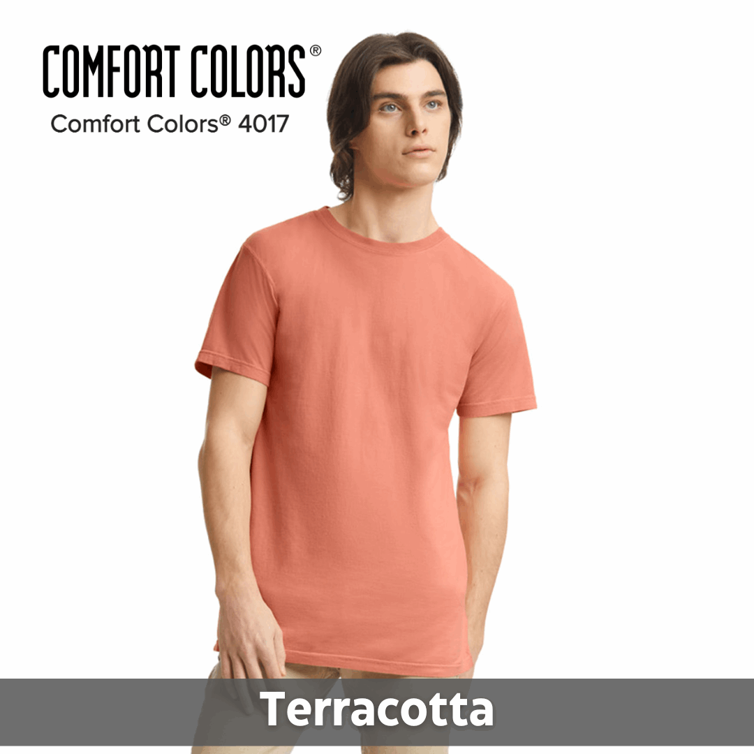One Color Imprint Comfort Colors® 4017 T-shirt 100% Preshrunk Cotton, Multiple Colors Available