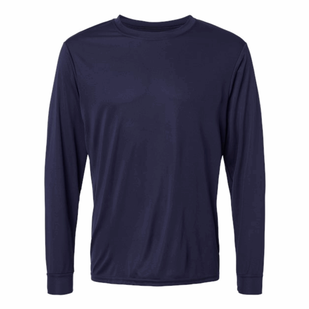 Two Color Imprint Front & Back Augusta® AG788 Wicking Long Sleeve 100% Polyester Multiple Colors Available