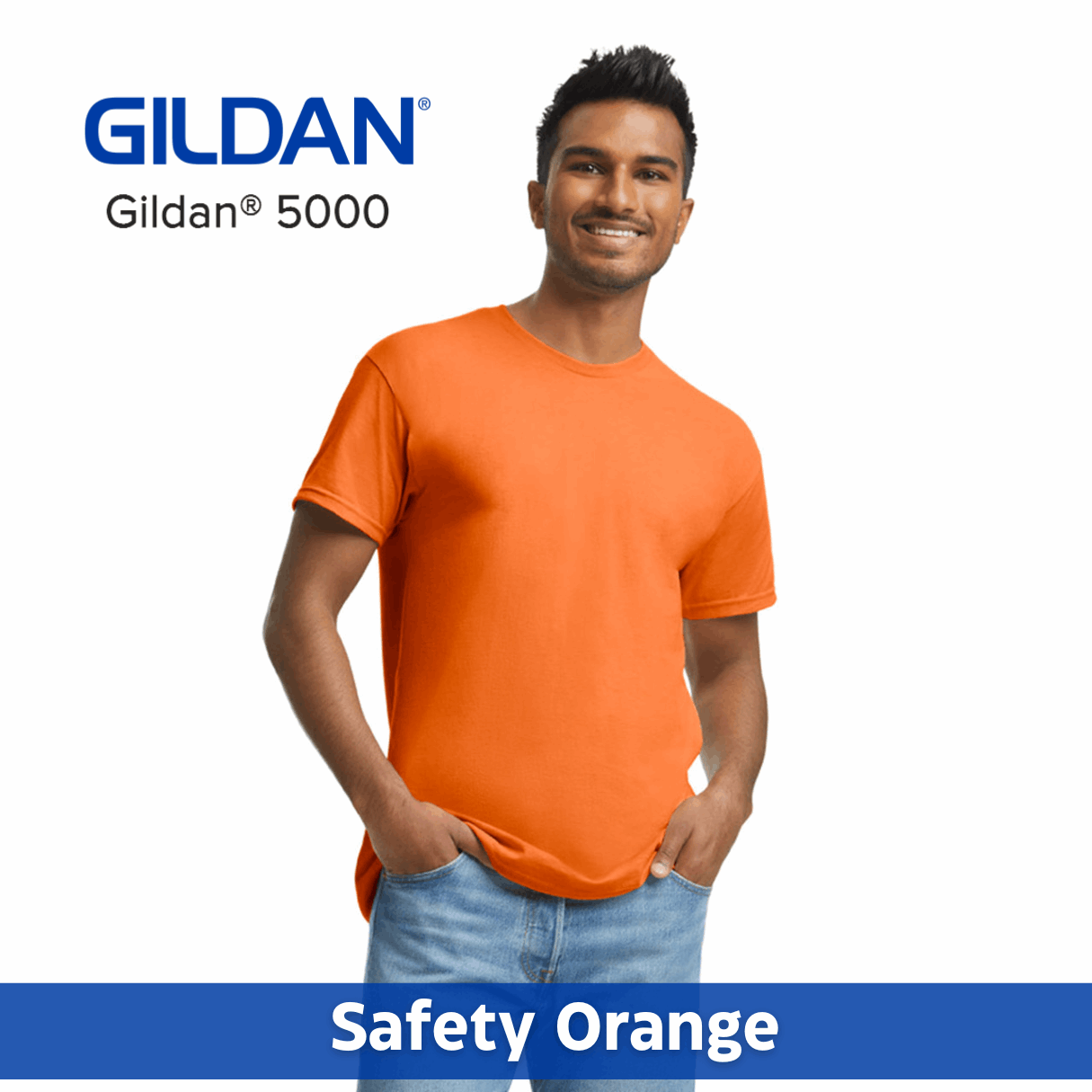 One Color Imprint Front & Back Gildan® 5000 T-shirt 100% Cotton Multiple Colors Available