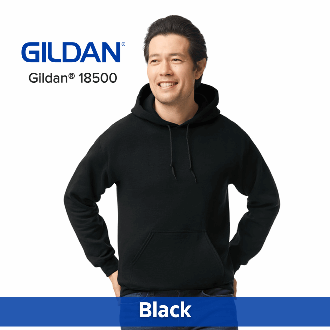 Two Color Imprint Front & Back, Gildan® 18500 Hoodie 50/50 Multiple Colors Available