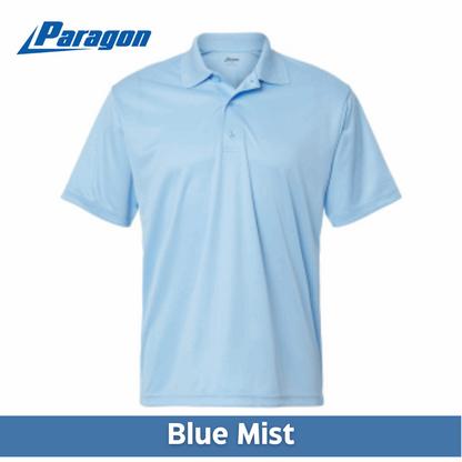 One Color Imprint Front & Back Paragon® 500 Men's Sebring Performance Polo Multiple Colors Available