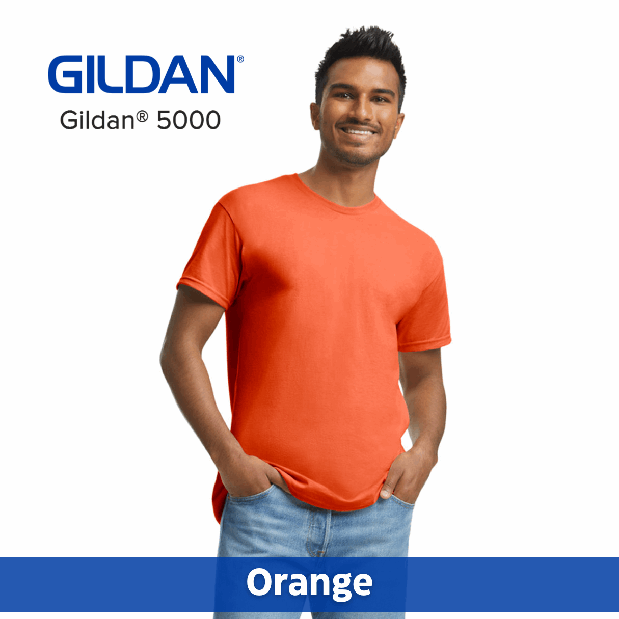 One Color Imprint Front & Back Gildan® 5000 T-shirt 100% Cotton Multiple Colors Available