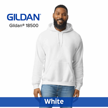 One Color Imprint Gildan® 18500 Hoodie 50/50 Multiple Colors Available