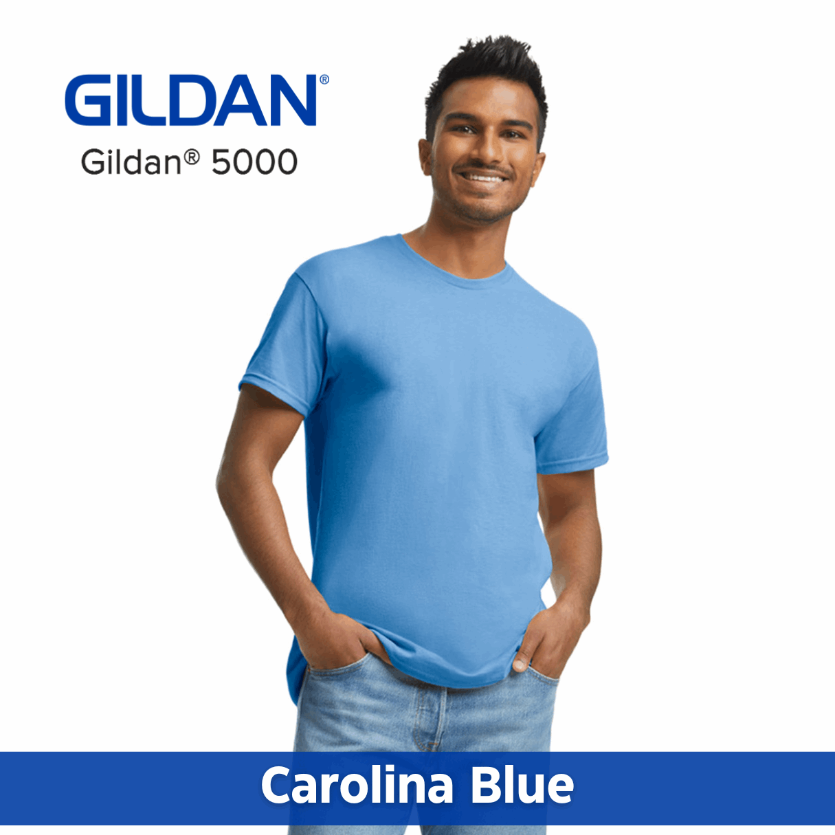 Two Color Imprint Gildan® 5000 T-shirt 100% Cotton Multiple Colors Available