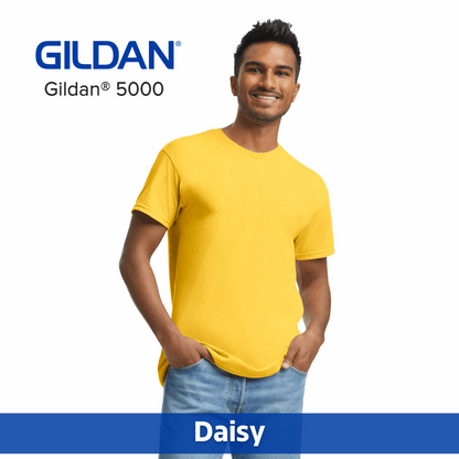 Two Color Imprint Gildan® 5000 T-shirt 100% Cotton Multiple Colors Available