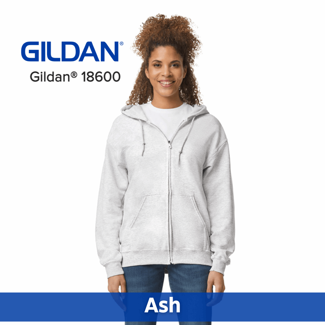 Gildan® 18600 50/50™ Zip-Up Hoodie, Two Color Imprint – Piedmont Promotions