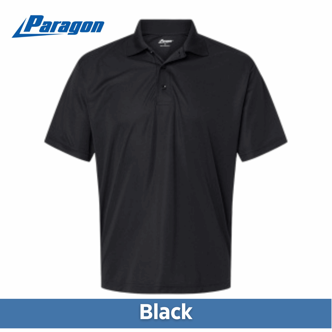 One Color Imprint Front & Back Paragon® 500 Men's Sebring Performance Polo Multiple Colors Available