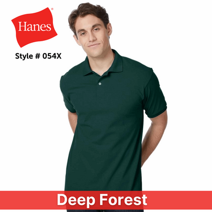 Two Color Imprint Hanes® 54X Blended Jersey Sport Shirt, Multiple Colors Available