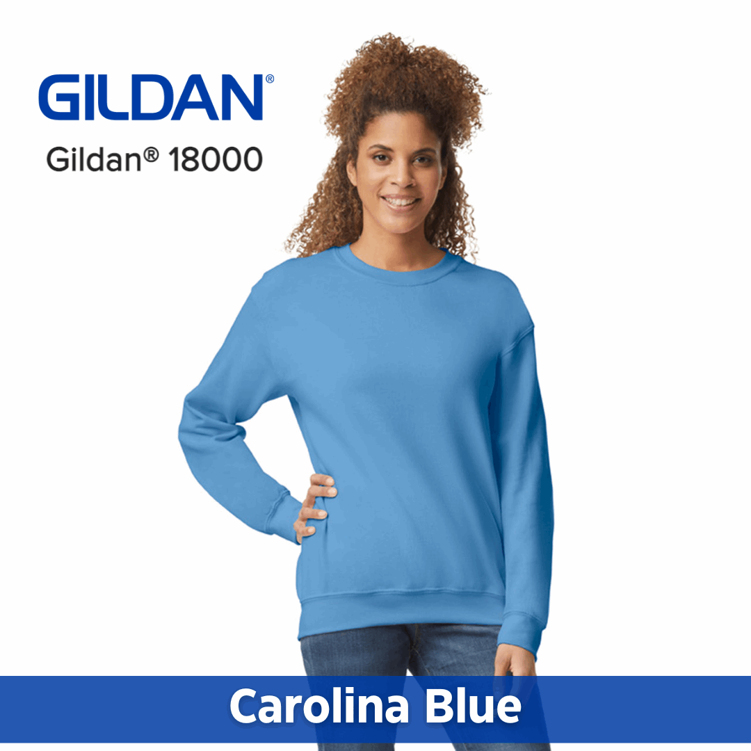 Two Color Imprint Gildan® 18000 Crew Sweatshirt 50/50 Multiple Colors Available