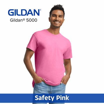 Two Color Imprint Front & Back, Gildan® 5000 T-shirt 100% Cotton Multiple Colors Available