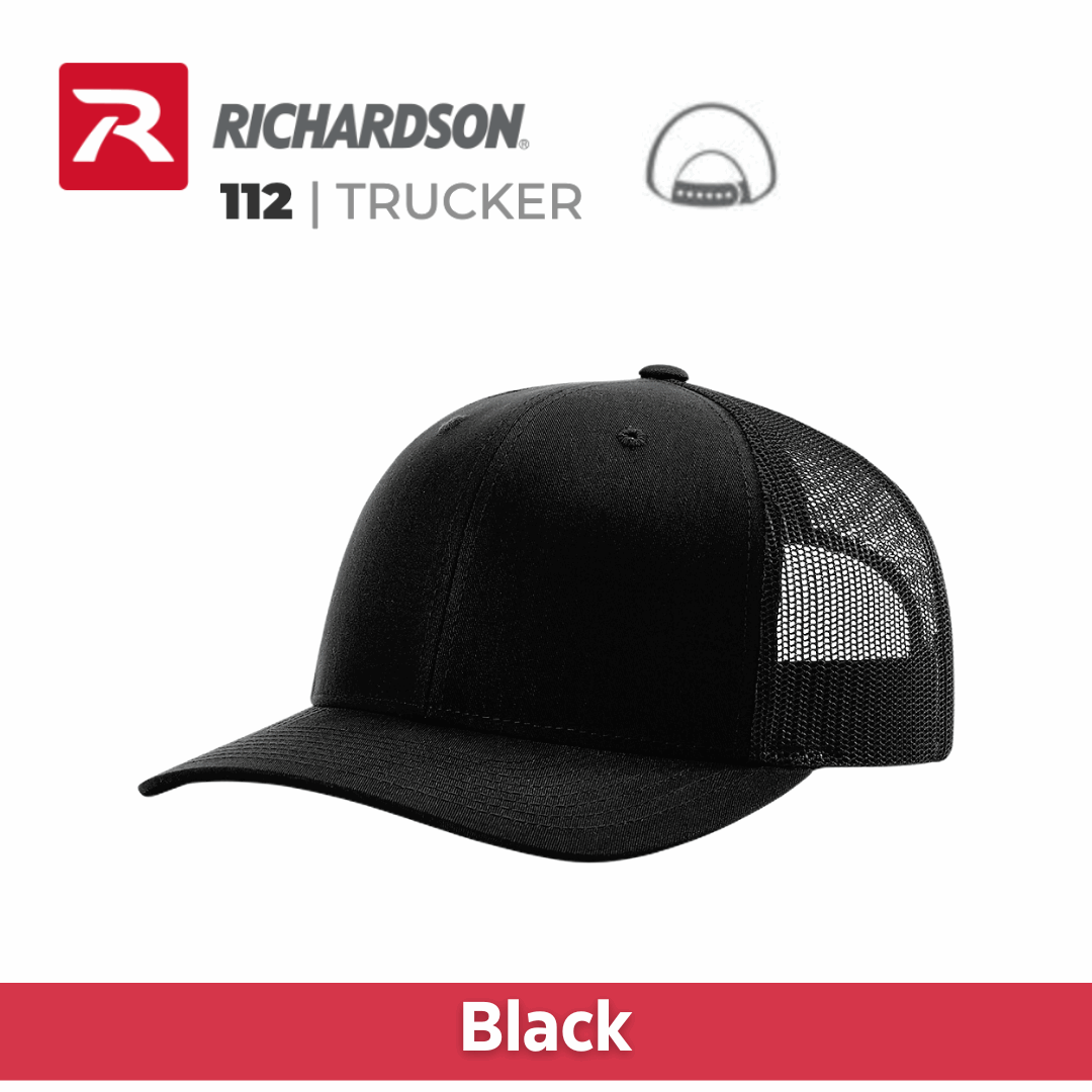 Embroidered Richardson® 112 Trucker Snapback Cap Multiple Colors Available