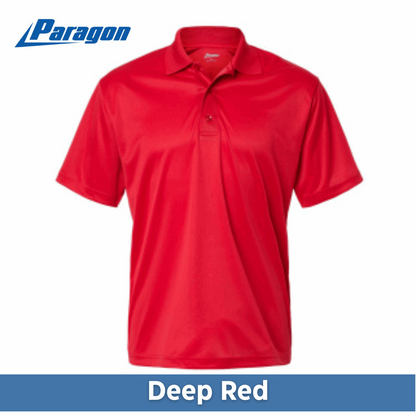 One Color Imprint Front & Back Paragon® 500 Men's Sebring Performance Polo Multiple Colors Available