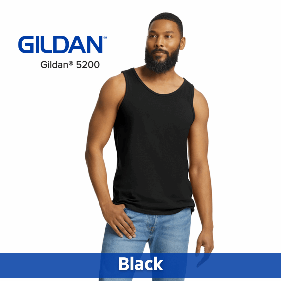 Gildan® 5200 100% Cotton Tank Top, One Color Imprint – Piedmont Promotions