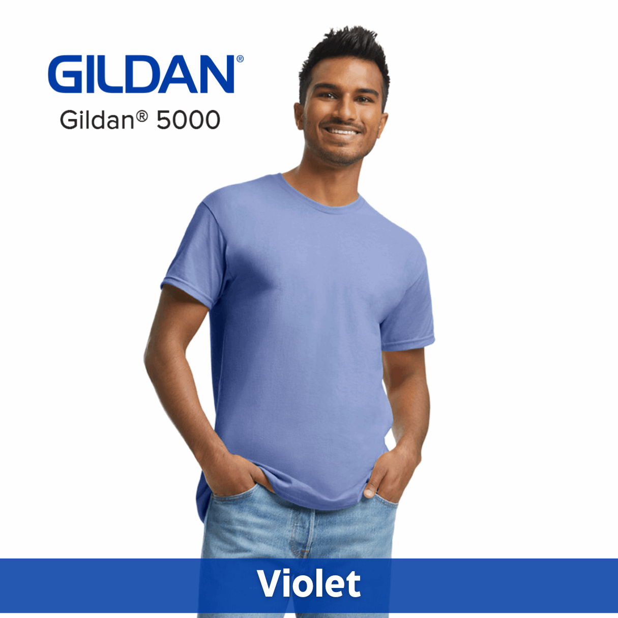 One Color Imprint Gildan® 5000 T-shirt 100% Cotton Multiple Colors Available