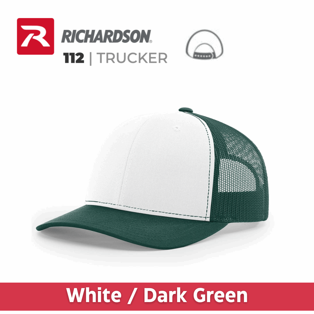 Embroidered Richardson® 112 Trucker Snapback Cap Multiple Colors Available