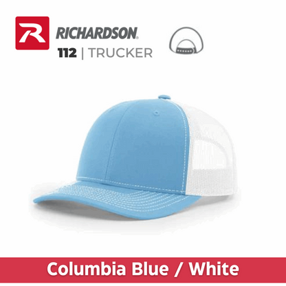 Embroidered Richardson® 112 Trucker Snapback Cap Multiple Colors Available