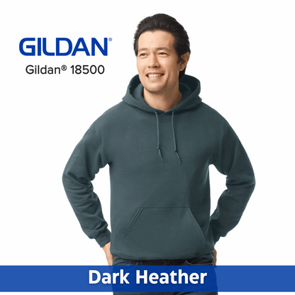 Two Color Imprint Gildan® 18500 Hoodie 50/50 Multiple Colors Available