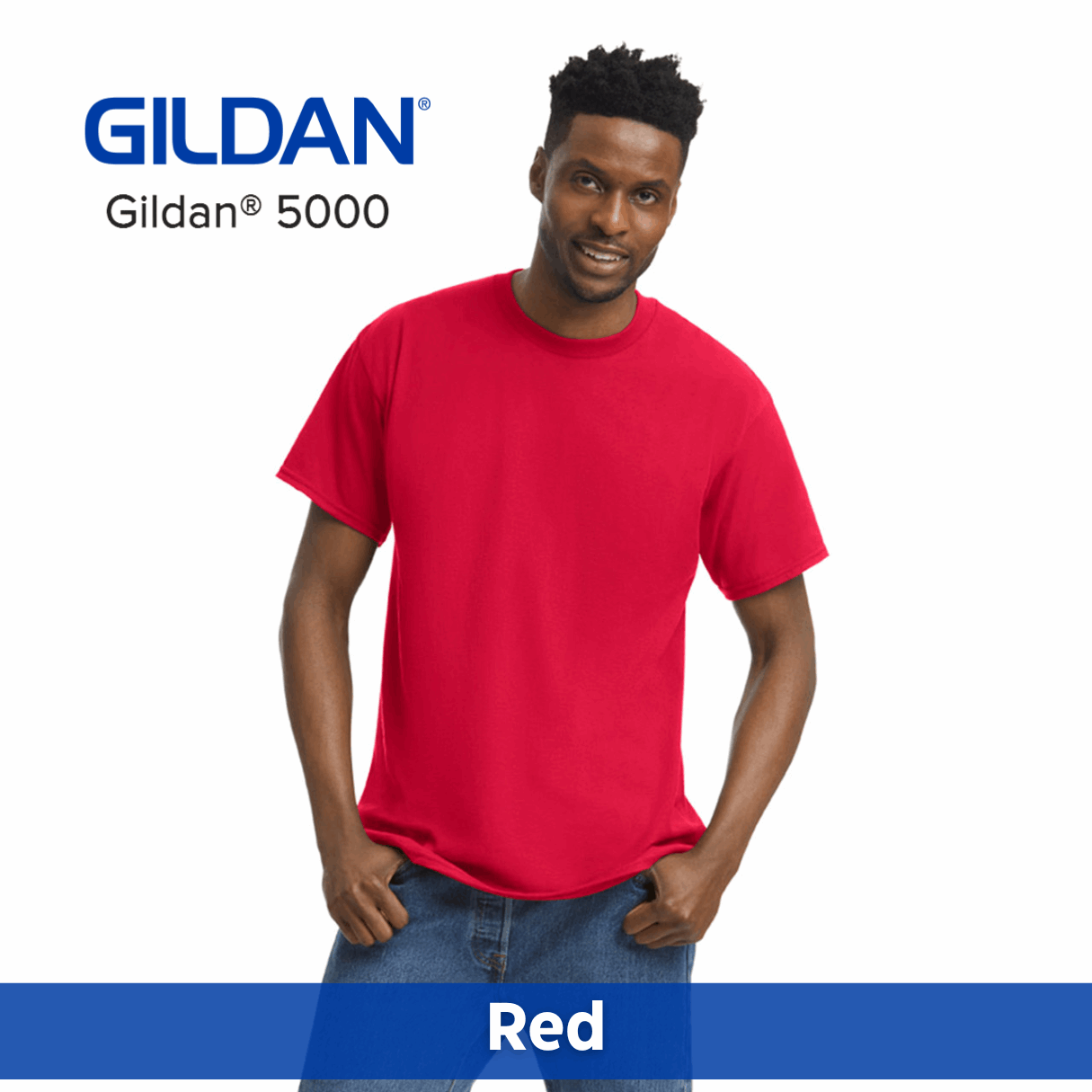 Two Color Imprint Gildan® 5000 T-shirt 100% Cotton Multiple Colors Available