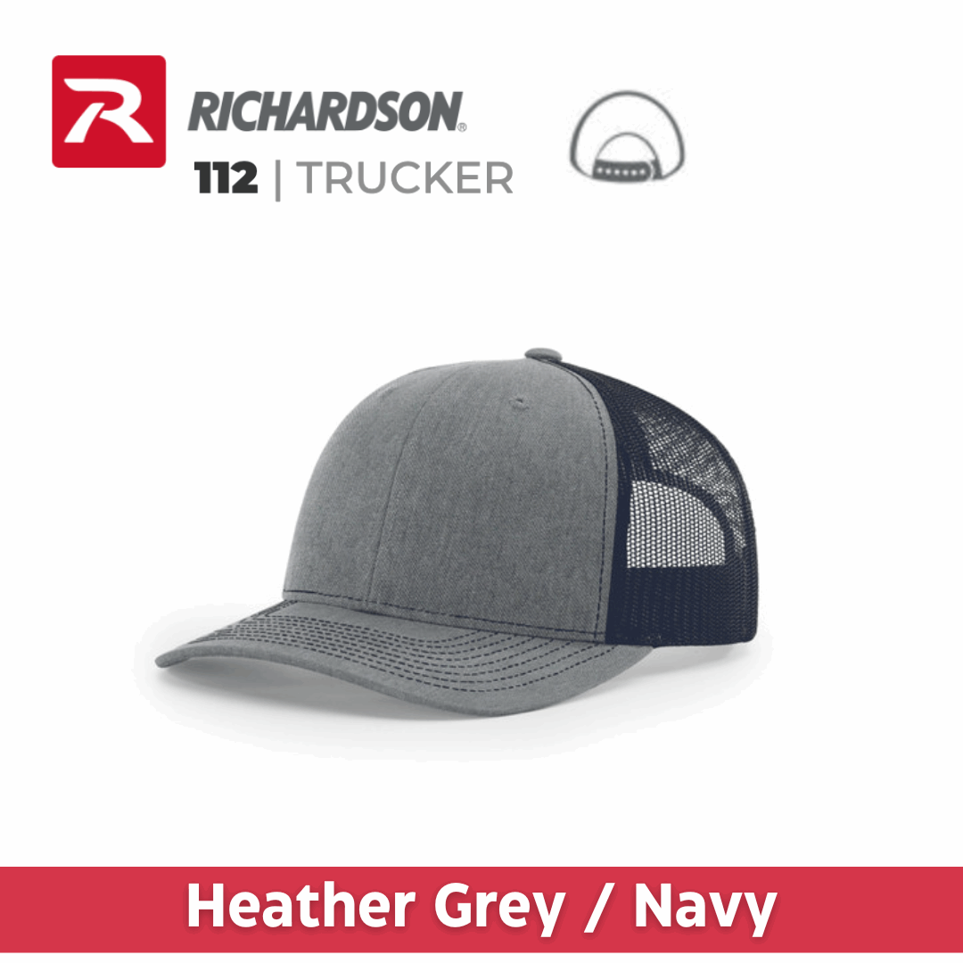 Embroidered Richardson® 112 Trucker Snapback Cap Multiple Colors Available