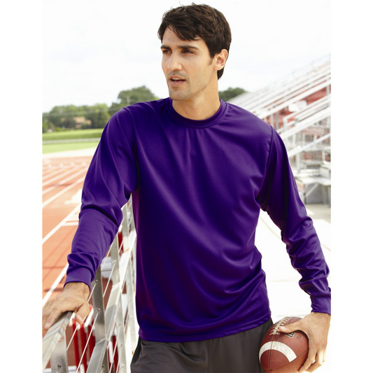 Augusta Sportswear® AG788 Moisture Wicking Long Sleeve T-Shirt, One Color Imprint Front & Back