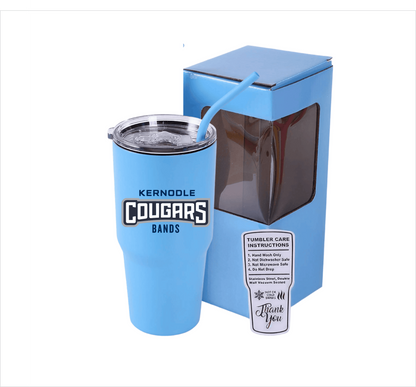Kernodle Bands 30 oz. Insulated Tumbler, Straw | Blue