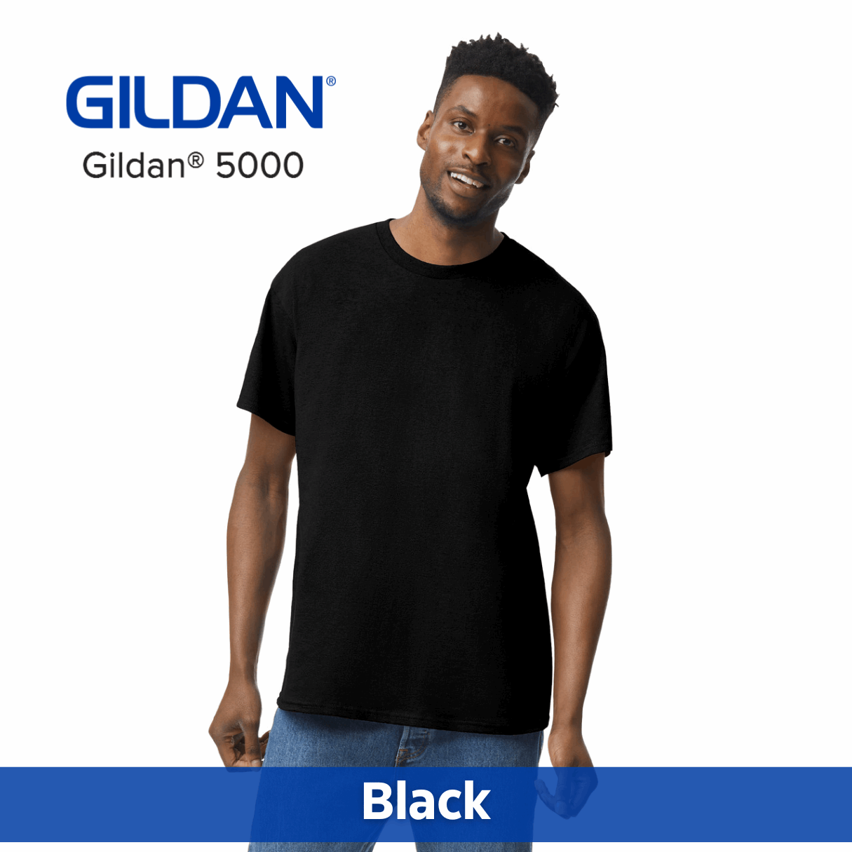 Two Color Imprint Gildan® 5000 T-shirt 100% Cotton Multiple Colors Available