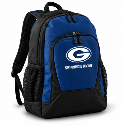 Grimsley Whirlies Swimming & Diving Backpack, Navy & Black