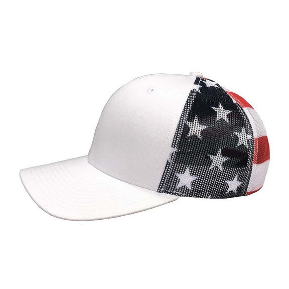 Kati S700M Printed Mesh Trucker Cap, Emblem Embellishment