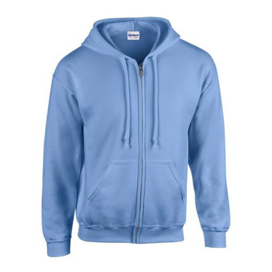 Gildan® 18600 50/50™ Zip-Up Sweatshirt, One Color Imprint Front & Back