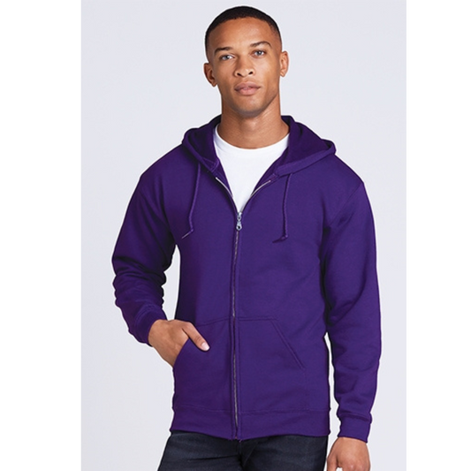 Gildan® 18600 50/50™ Zip-Up Sweatshirt, Two Color Imprint Front & Back