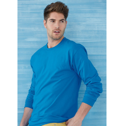 Gildan® 2400 Ultra Cotton™ Long Sleeve T-Shirt, One Color Imprint Front & Back