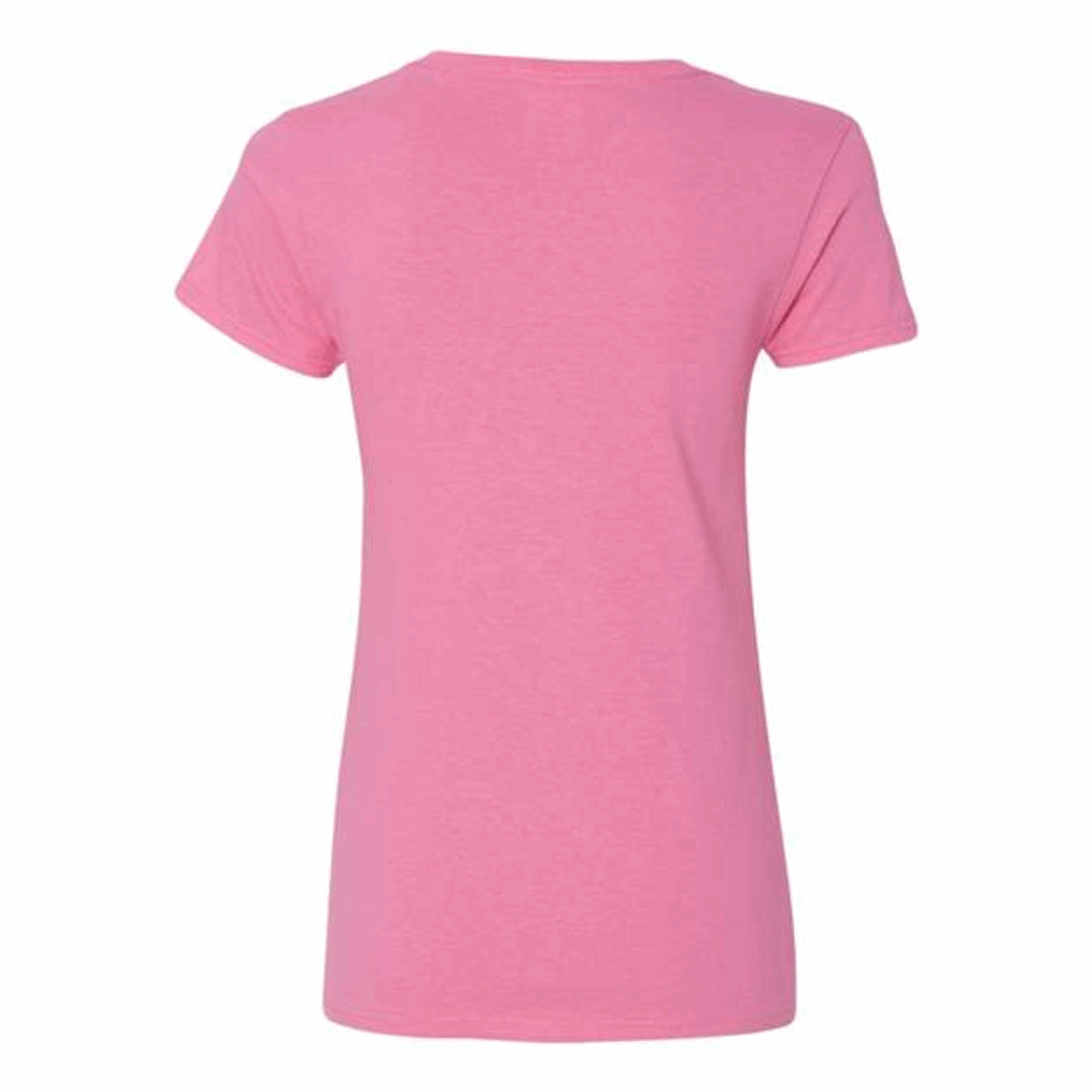 One Color Imprint Gildan® 5V00L Ladies V-neck T-shirt, Multiple Colors Available