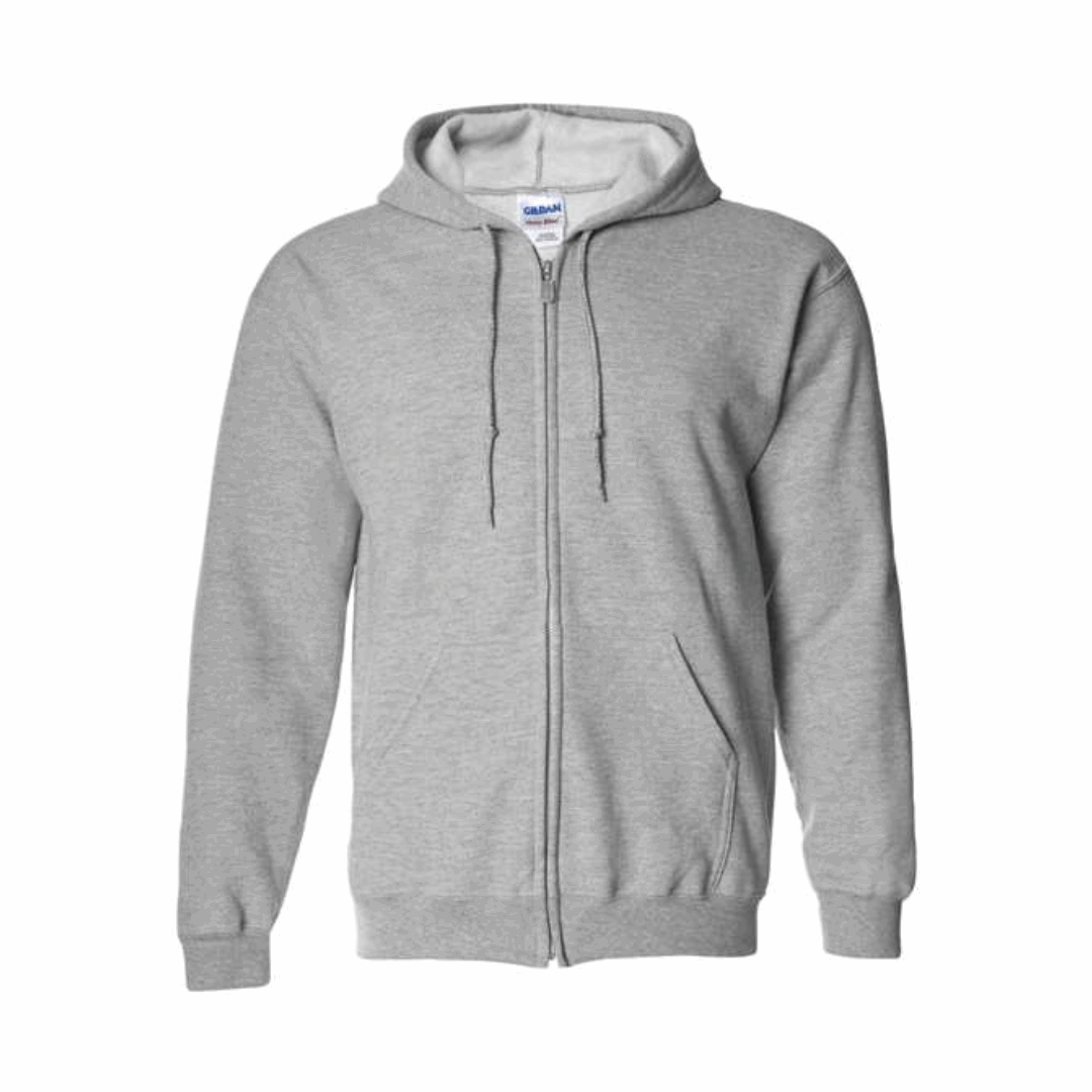 Two Color Imprint Gildan® 18600 Zip Hoodie 50/50 Multiple Colors Available