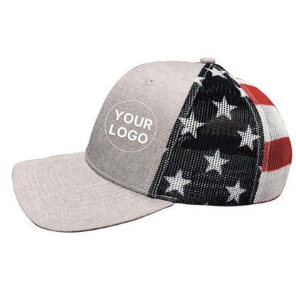 Kati S700M Printed Mesh Trucker Cap, Emblem Embellishment