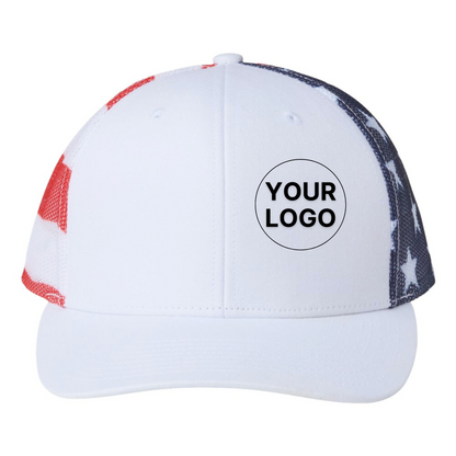 Kati S700M Printed Mesh Trucker Cap, Emblem Embellishment