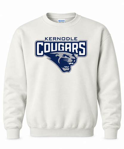 Kernodle Cougars Official Gear Crewneck Sweatshirt | Multiple Sizes Available | White