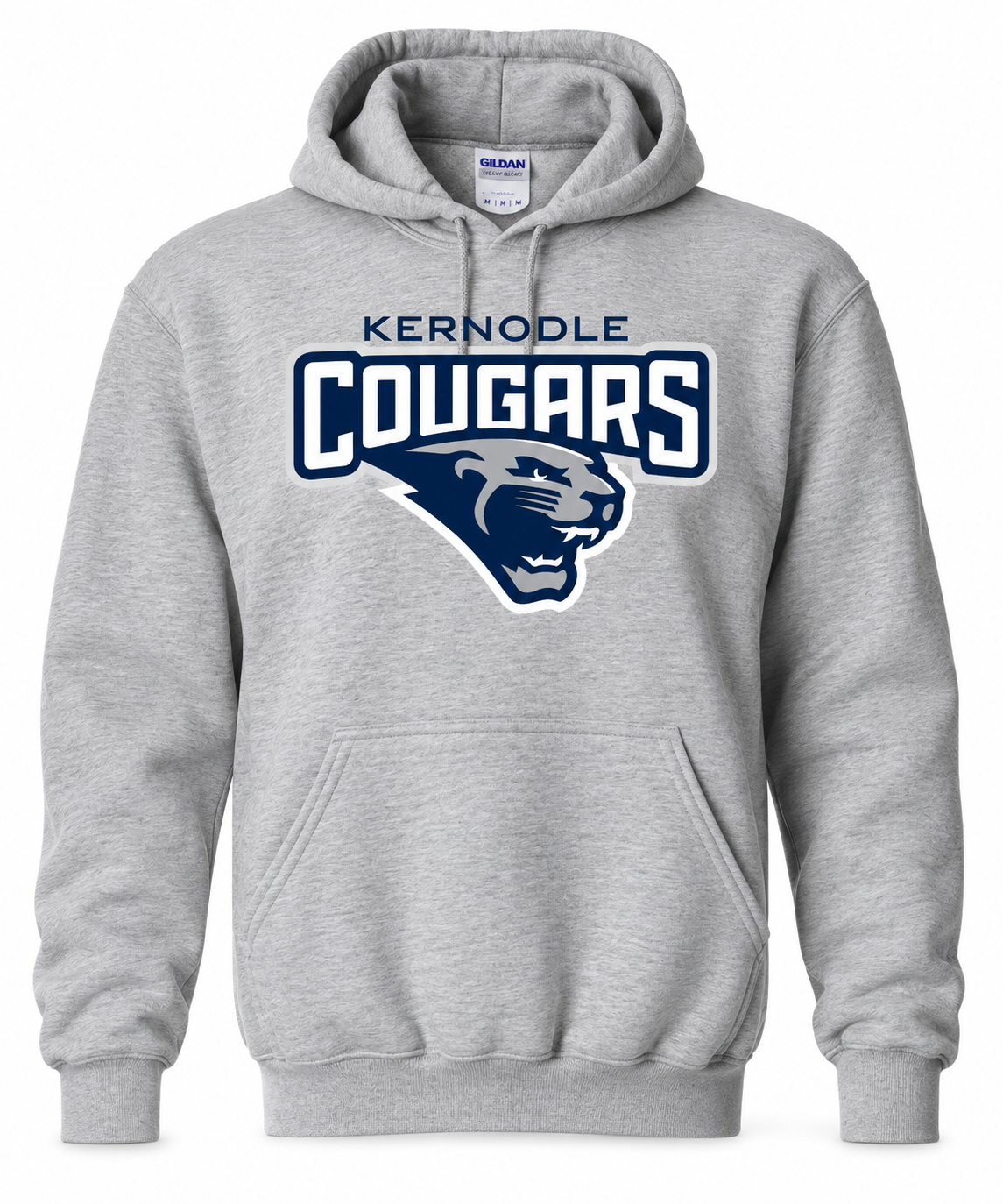 Kernodle Cougars Official Gear Hoodie | Multiple Sizes Available | Heather Grey