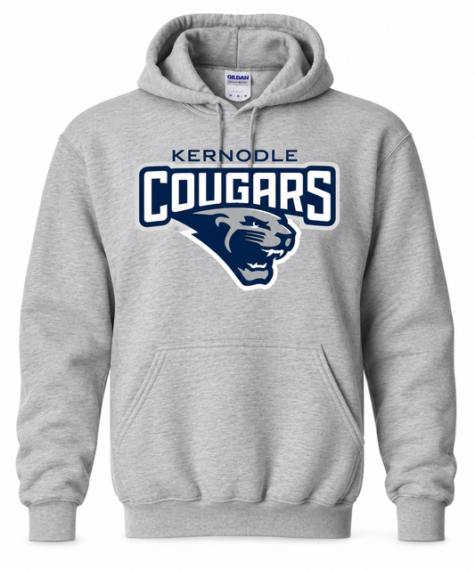 Kernodle Cougars Official Gear Hoodie | Multiple Sizes Available | Heather Grey