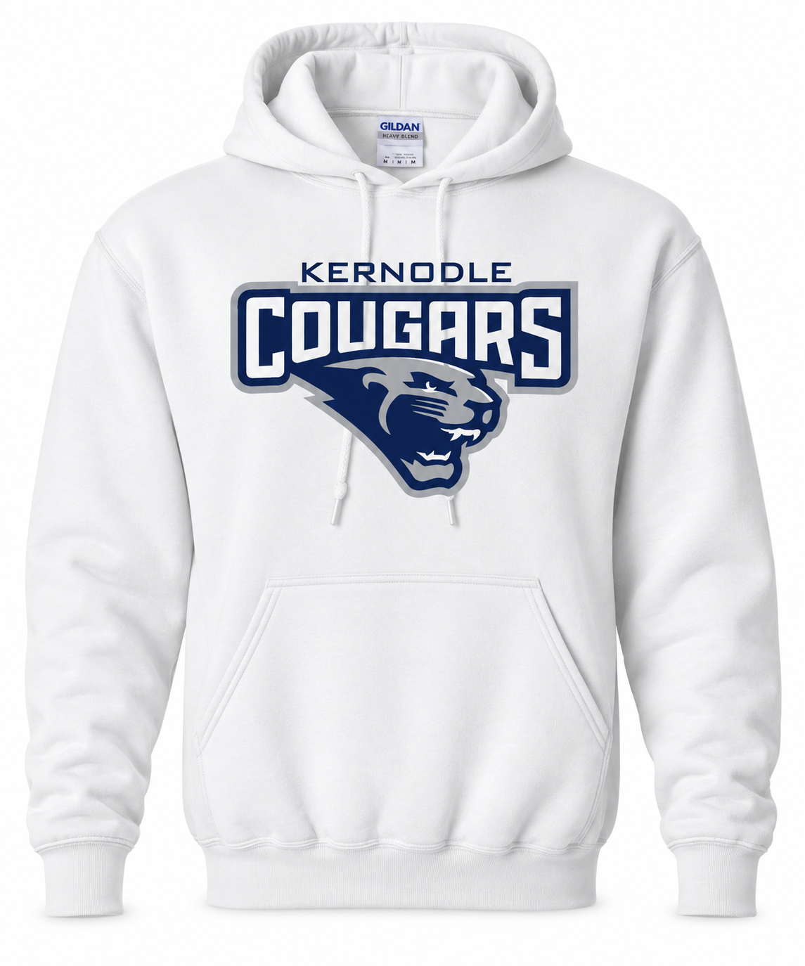 Kernodle Cougars Official Gear Hoodie | Multiple Sizes Available | White