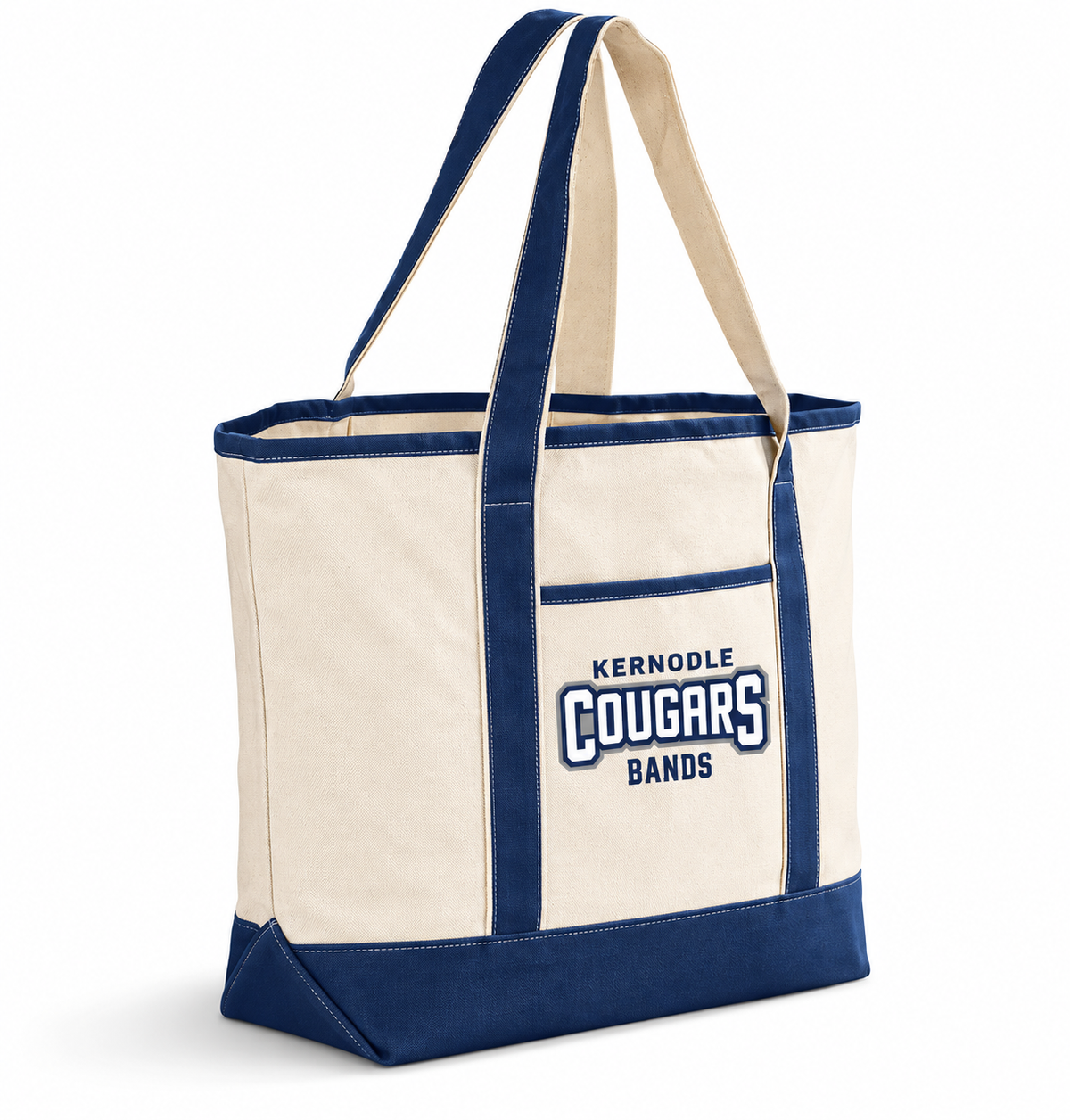 Kernodle Cougars Bands Oversized Tote | Navy Accent