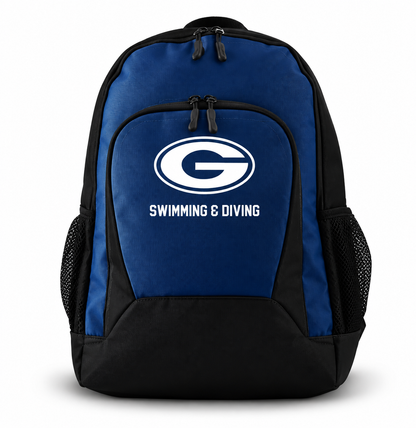 Grimsley Whirlies Swimming & Diving Backpack, Navy & Black