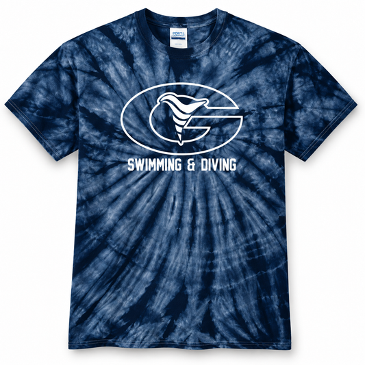 Grimsley Whirlies Swimming & Diving Tie-Dye T-Shirt
