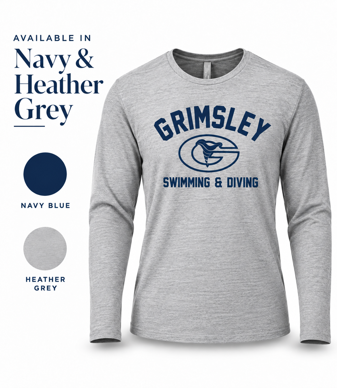 Grimsley Whirlies Swimming & Diving Performance Long Sleeve Tee