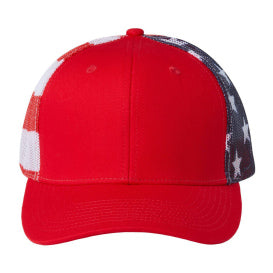 Kati S700M Printed Mesh Trucker Cap, Emblem Embellishment