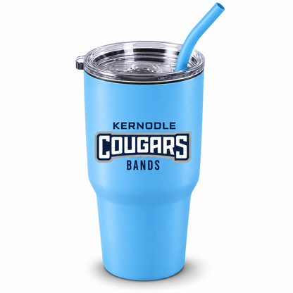 Kernodle Bands 30 oz. Insulated Tumbler, Straw | Blue