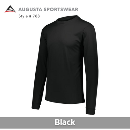 Augusta Sportswear® AG788 Moisture Wicking Long Sleeve T-Shirt, One Color Imprint Front & Back