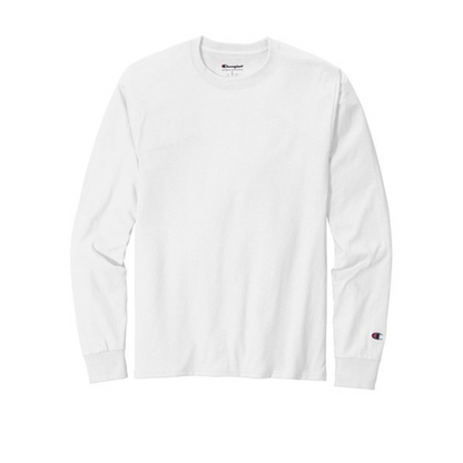 Champion® CC8C 100% Cotton Long Sleeve T-Shirt, One Color Imprint